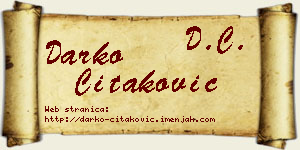 Darko Čitaković vizit kartica